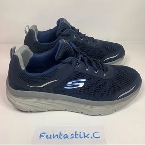 Skechers Men’s 232044WW D'Lux Walker Navy Gray Athletic Sneaker Shoes Size: 15